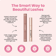 Load image into Gallery viewer, Trybello 2-in-1 Eyelash Growth Serum + Mascara Dual Wand Gift

